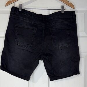 Boohoo Mens Black Jean Shorts